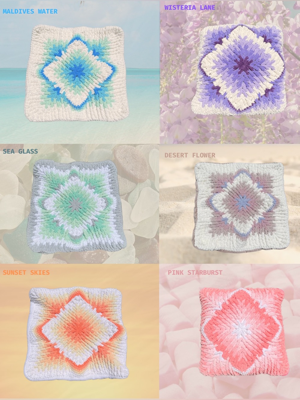 Chunky Knit Luxury Decorative Pillow in Summer Colors - Home Bedding